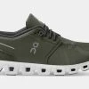 On Running Cloud 5 Mens Running Shoes (Olive/White) -Sale On Shoes 142eabaace6299a1220ec0dd72289f58