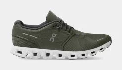 On Running Cloud 5 Mens Running Shoes (Olive/White)